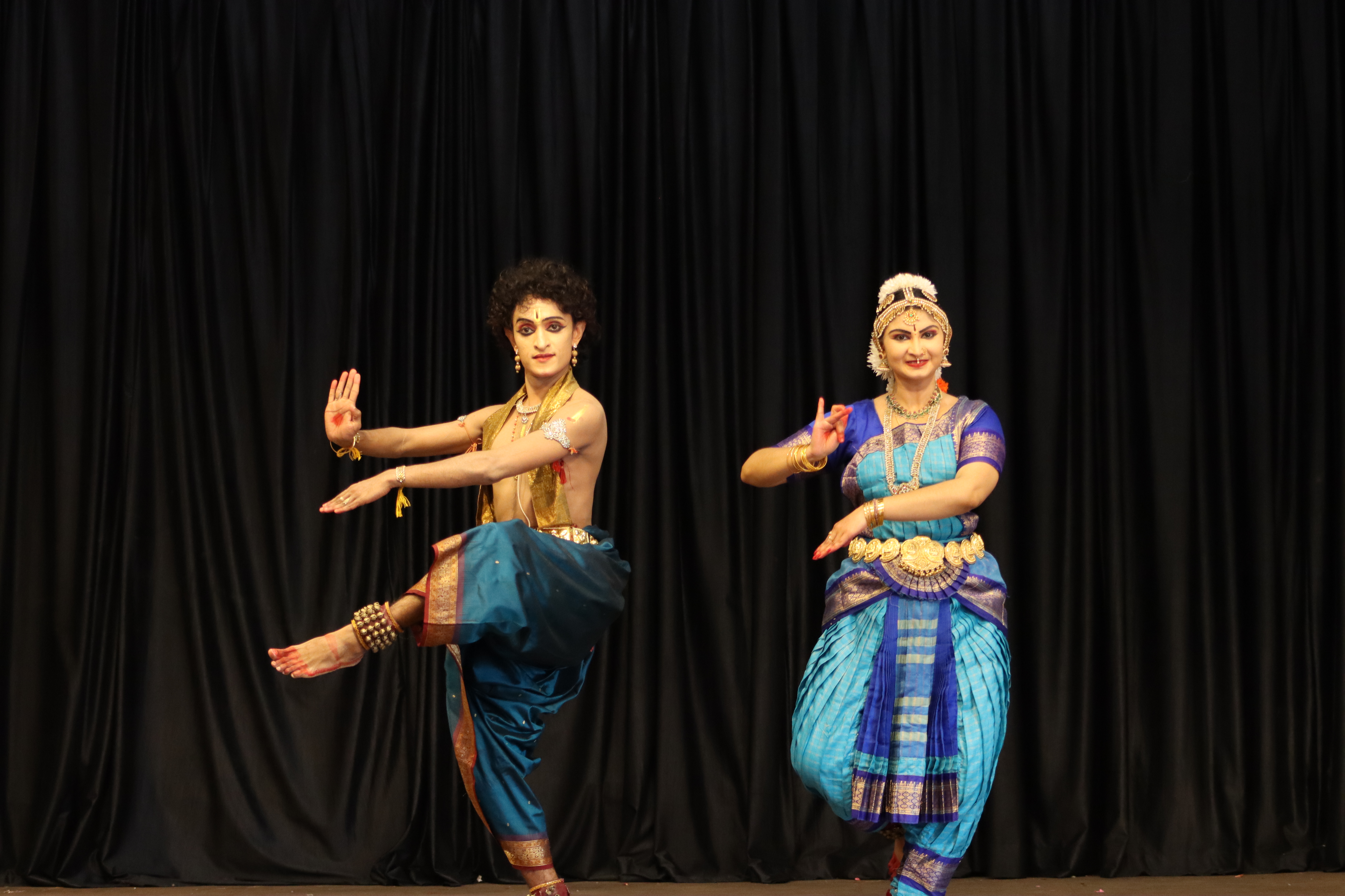Aarjith Babu posing in traditional dance attire
